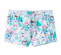 vidaXL Pantaloncini per Bambini con Coulisse Ecru e Menta Scuro 140