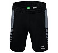 Erima Bambini Pantaloncini Worker Six Wings, Nero/Slate Grey, 164