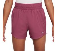 Pantaloncini per ragazze Nike Kids Dri-Fit One High-Waisted Woven - sweet beet/white - Rosso (XL)