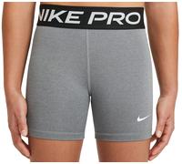 Pantaloncini per ragazze Nike Pro 3in - carbon heather/white - Grigio (L)