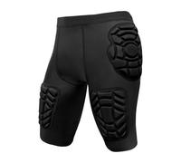 Pantaloncini protettivi imbottiti, pantaloncini protettivi imbottiti a compressione per sci, pattinaggio, snowboard, skateboard, baseball 3D EVA, Nero , L