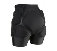 Pantaloncini protettivi per fianchi con imbottitura in EVA, per sci e pattinaggio, ammortizzanti, per la sicurezza del coccige, unisex, nero, taglia M (XXS)