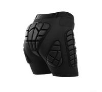 Pantaloncini protettivi per sci e snowboard, con imbottitura in EVA ispessita, con protezione per coccige, strato di base traspirante a compressione per adulti, nero (XXXL)