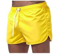 Pantaloncini Spiaggia Pantaloncini da spiaggia da uomo, pantaloncini da bagno for uomo, pantaloncini da bagno sexy, vita bassa, traspiranti, da spiaggia for l'estate Pantaloncini Mare Uomo(Yellow,XXXL