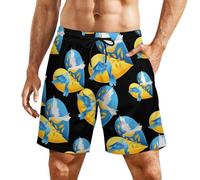Pantaloncini Spiaggia Uomo con Fodera A Rete, Heart Shaped Peace Dove Print, Swim Shorts Leggeri Surf Pantaloncini Corti da Bagnos Piscina, Nuoto L