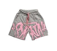 Pantaloncini Sportivi Casual alla Moda dell'Estate degli Uomini Hip Hop Foam Lettera Stampata Casual Pantaloncini Sportivi da Ciclismo-Color-4||L