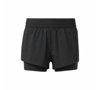 Pantaloncini Sportivi da Donna Reebok Wor Run 2 In 1 Short Nero