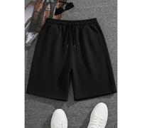 Pantaloncini sportivi da uomo a tinta unita, slim fit, lunghezza 5 pollici, leggeri e elastici, adatti per attività all'aperto come campeggio, jogging, allenamento di basket e gite del fine settimana 