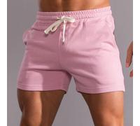 Pantaloncini sportivi da uomo per corsa e palestra, asciugatura rapida e design confortevole (S rosa)