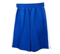 Pantaloncini Sportivi da Uomo per Strada Europea e Hip Hop con Design a Gamba Larga e Strisce Laterali Moda Skateboard High Street (Blue, XXXL)