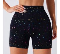 Pantaloncini sportivi estivi con stampa all-over e vita elastica, adatti per yoga, fitness, palestra e ciclismo per donne L,M,SColore unico,stampa dappertuttoTessuto