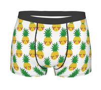 Pantaloncini Stampa Ananas1 Traspiranti Intimo Maschile Resistente Mutande Uomo Boxer per Ciclismo Uso Quotidiano attività Commerciale L