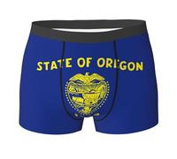 Pantaloncini Stampa della Bandiera dello Stato Dell'Oregon Elasticizzato Intimo Maschile Hipster Mutande Uomo Boxer per attività Commerciale Uso Quotidiano Sport L
