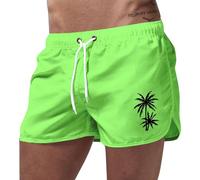 Pantaloncini Stampati con Albero di Cocco in Poliestere, per Uomo, Sportivi, alla Moda, da Spiaggia, per Il Tempo Libero, da Viaggio Pantaloni Corti Firmati