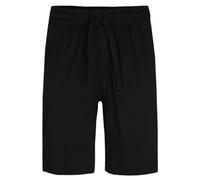 Pantaloncini Tuta Corti Uomo Cotone Leggero Maglina Taglie Forti 3XL 4XL 5XL 6XL (6XL - Nero)