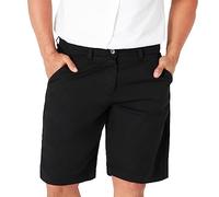 Pantaloncini Uomo Bermuda Uomo Cotone Pantaloncini Chino Uomo M-3XL Pantaloni Corti Uomo Eleganti con Elastico in Vita e Tasche Laterali e Posteriori (Nero, M)