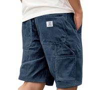 Pantaloncini Uomo Cargo Estivi Pantaloncini Velluto a Coste con Tasche e Coulisse Casual Leggeri Pantaloni Corti da Lavoro Elastico in Vita Bermuda Cargo Sportivi Taglie Forti Shorts Larghi Moda 2026