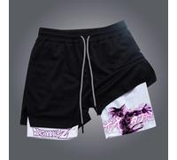 Pantaloncini Uomo Dragon Ball GOKU Double Layer Sport Palestra Anime Stampa HD
