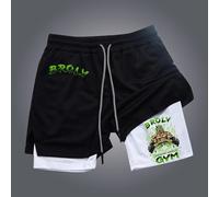 Pantaloncini Uomo Dragon Ball GOKU Double Layer Sport Palestra Anime Stampa HD