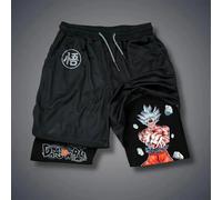 Pantaloncini Uomo Dragon Ball GOKU Double Layer Sport Palestra Anime Stampa HD