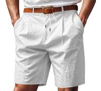 Pantaloncini Uomo Running Cotone Boxer Strappati Pantaloni da Lavoro Estivi Pantaloni Corti da Eleganti Larghi Shorts Cotone Estive Pantaloncini Lavoro Uomo Bianco L