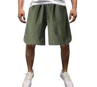 Pantaloncini Uomo Sportivi con Lacci Estivi E Tinta Unita Costume da Bagno Uomo Anni 50 Pantaloncini Uomo Sport (Green, XXXXL)