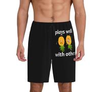 Pantaloncini Upside Pineapple Play Well with Others Funny Swinger Pattern Swim Shorts Vintage Pantaloncini da Bagno Regolabile Pantaloncino per Spiaggia All'Aperto Piscina L