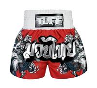 Pantaloncini Wolfpack Muay Thai Rosso/Bianco by Tuff Sport