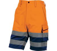 Pantaloncino Bermuda Alta Visibilità Arancione/Blu Deltaplus PHBE2 Taglia S-M-XL