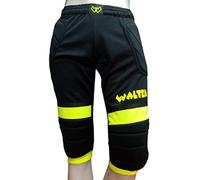 Pantalone 3/4 da Portiere Walter Modello Panther (XS, Nero-Giallo Fluo)