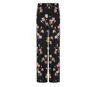 PANTALONE A PALAZZO A FIORI NERO TWINSET 40 IT