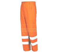 Pantalone Alta Visibilità Arancione con bande Rinfrangenti Industrial Starter
