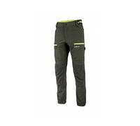 Pantalone Bermuda da Lavoro Estivi, in Tessuto Stretch, Vestibilità Jogging HARMONY Dark Green