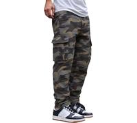 Pantalone Cargo - Pantaloni Cargo Larghi da Uomo per Abbigliamento Casual Pantaloni Leggeri Ideali per la Primavera e L'Estate Eleganti e Versatili per Le attività all'aperto (Khaki XXL)