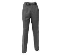 Pantalone Classico Lana Due pinces Flanella Made In Italy Tasca America M2204 taglia 46 colore grigio medio