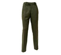 Pantalone Classico Lana Due pinces Flanella Made In Italy Tasca America M2204 taglia 46 colore verde