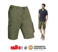 Pantalone corto bermuda 100% cotone RAPTOR ISSA verde LINE INDUSTRIAL STARTER
