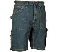 PANTALONE CORTO BERMUDA JEANS DENIM DA LAVORO ELASTICIZZATO COFRA HAVANA