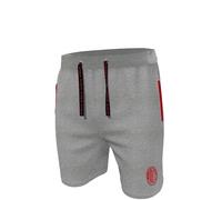 Pantalone Corto Uomo Short in Cotone AC Milan Prodotto Ufficiale Art. 3015 (IT, Testo, XL, Regular, Regular, Grigio)