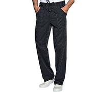 Pantalone Cuoco Aiuto Cuoco Per Cucina Pizzeria Vienna Nero Rigato 044651A 3XL