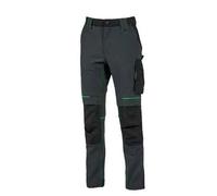 PANTALONE DA LAVORO 'ATOM' GRIGIO/VERDE UPOWER Tg. XXXL