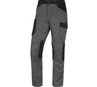 PANTALONE DA LAVORO INVERNALE FELPATO GRIGIO/ARANCIO DELTAPLUS FODERATO FLANELLA