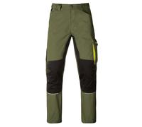PANTALONE DA LAVORO KAVIR VERDE/NERO TG.S-XXL TASCHE PORTAUTENSILI KAPRIOL