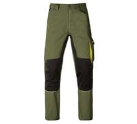 PANTALONE DA LAVORO KAVIR VERDE/NERO TG.S-XXL TASCHE PORTAUTENSILI KAPRIOL