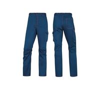 Pantalone da lavoro Panostrpa - sargiapoliesterecotoneelastan - taglia XL - bluarancio - Deltaplus