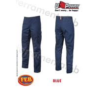 PANTALONE DA LAVORO UPOWER U-POWER BALTIC GRIGIO BLU ELASTICIZZATO COTONE SLIMFI