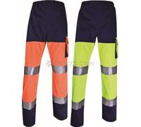 PANTALONE DELTAPLUS PHPA2 ALTA VISIBILITA' DA LAVORO GIALLO ARANCIO FLUO