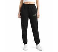 Pantalone donna cotone garzato PUMA 693547-01 nero strass