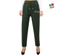 Pantalone Donna Inverale Con Elastico In Vita Lungo Alla Caviglia Pantalaccio