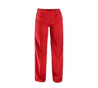 Pantalone Donna Ragazza Panta Palazzo Tasca America con Pence Made in Italy 0967 Rosso 44